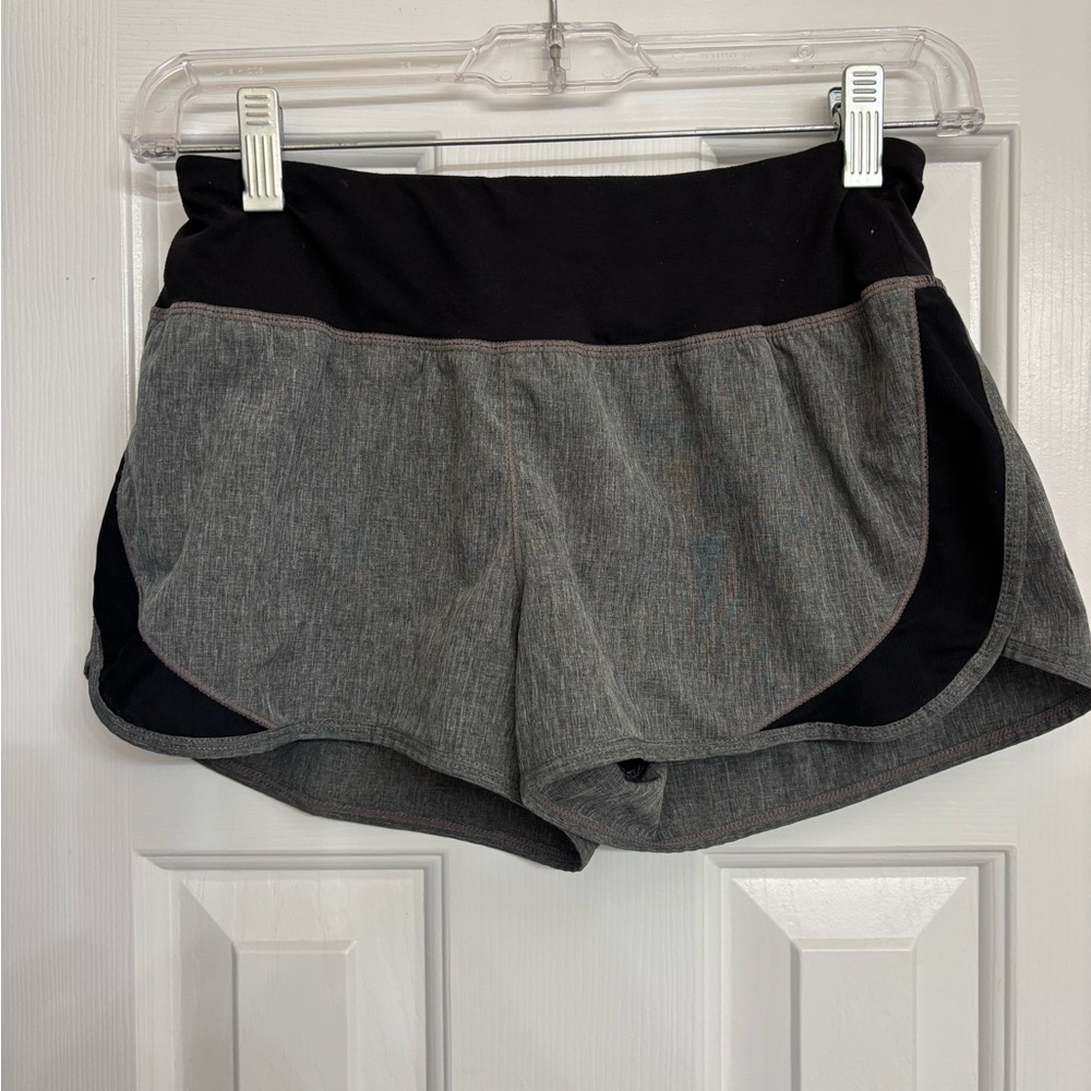 Champion Gray and Black Athletic Shorts with Elastic Waistband